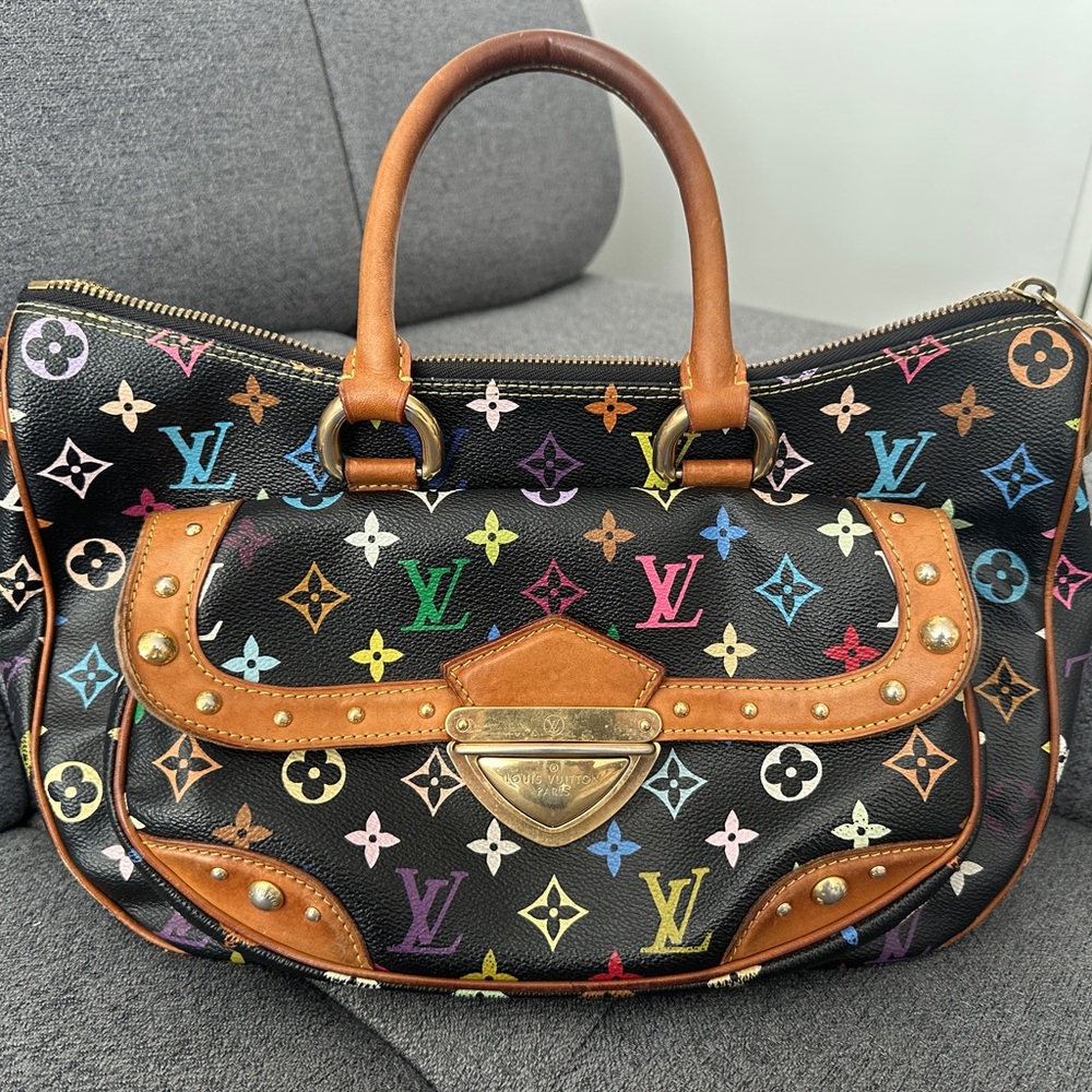 LOUIS VUITTON BLACK MURAKAMI BAG